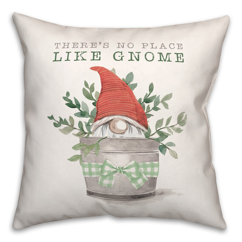  Housse et insert de coussin carré Gnome, 20 po x 20 po