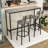 3Pcs Dining Table Set with 2 Chairs-1154073330