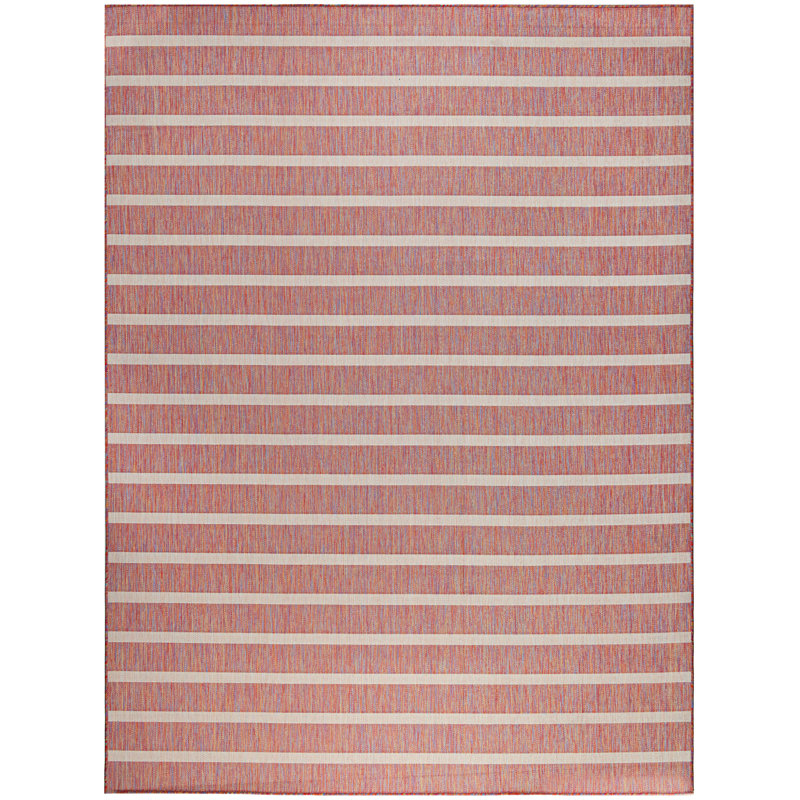 Alioune Striped Indoor / Outdoor Rug, Rectangle 5' x 7'
