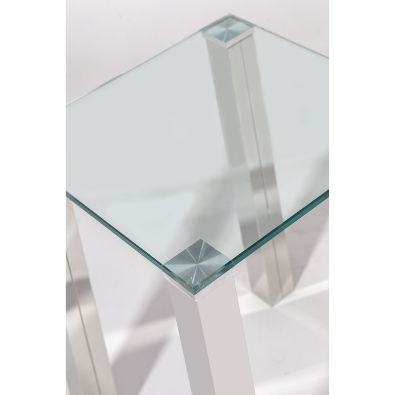 Salem Glass Top End Table