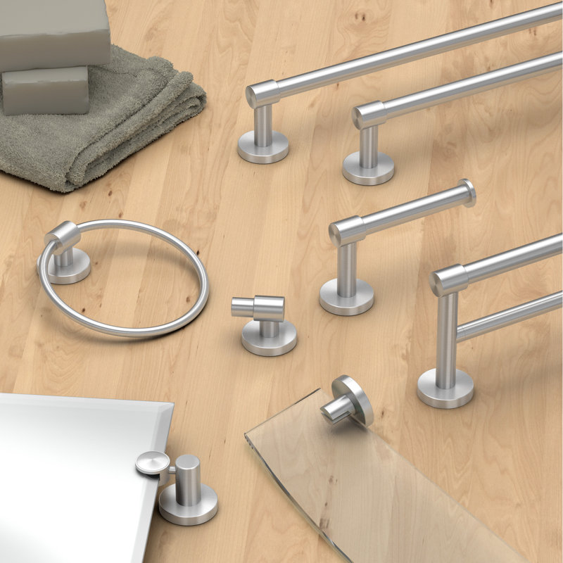 Reveal  Wall Mounted Single Robe Hook | Robe, Towel Hook for Bathroom, Satin Nickel