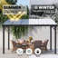 Pergola murale en aluminium, pavillon moderne à toit rigide avec toit en polycarbonate protégé contre les rayons UV-125529343