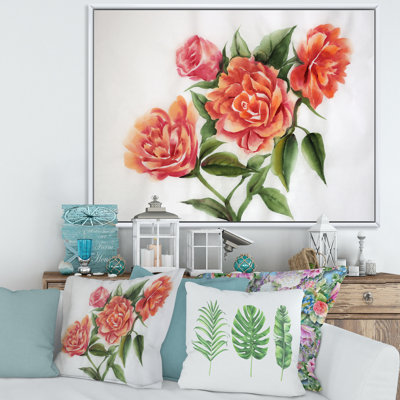 Orange Orange Roses - peinture sur toile