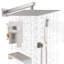 Robinet de baignoire et de douche à poignée simple à 1 jet avec 12 po Pomme de douche et douche à main (valve incluse)-106848797