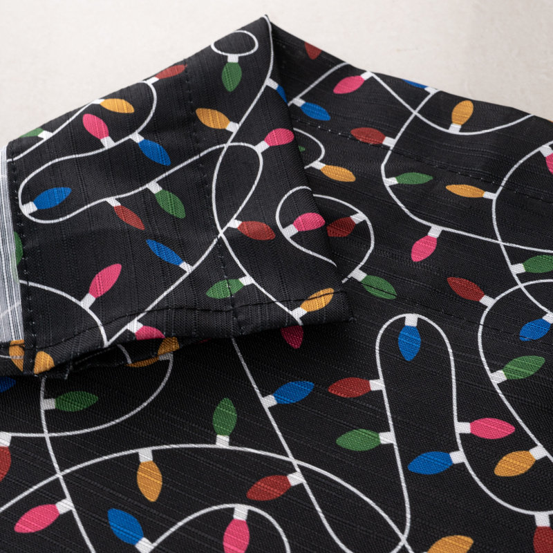 Christmas Lights Kitchen Curtain Set