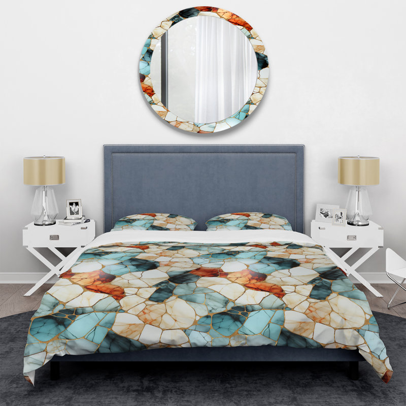 Ensemble de housse de couette multicolore, Housse de couette pour très grand lit et 2 très