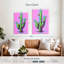 Harnek cactus sur rose vif-108448734