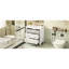 Meuble-lavabo gris, lavabo en céramique de 30 po de profondeur, structure en bois de pin massif, trois tiroirs, conception classique, meuble-lavabo polyvalent avec charnières réglables à fermeture en douceur, espace généreux, trou pré-percé-1492221172-1492221163