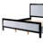 King Upholstered Bed, Fluffy Headboard, Black And Grey Design, Solid Rubber Wood Bed Frame, Silent Slats For Undisturbed Nights, Easy Installation In Bedroom Size Platform With Soft High - Strength-1978872650