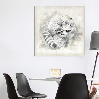 Raccoon Momma And Baby by Carol Robinson - Wrapped Canvas Gallery-Wrapped Canvas Giclée