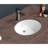 White Oval Ceramic Undermount Bathroom Sink With Overflow - 19"X16", Stain , Modern Element 19X16x8 Inch White, Stain-, Space Enhancing