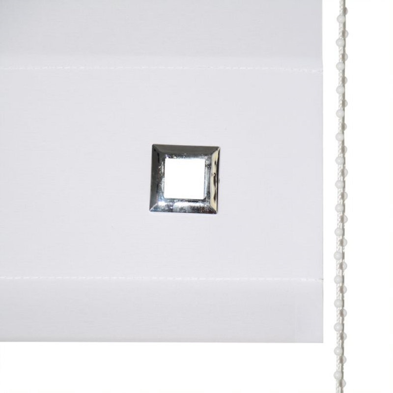 Premium Square Eyelet Roller Blinds – Light Control & Privacy Window Shades, White, 165 cm L x 90 cm W