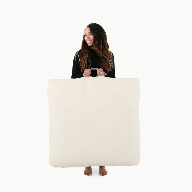 Gathre Floor Cushion,  9" x 36", Ivory