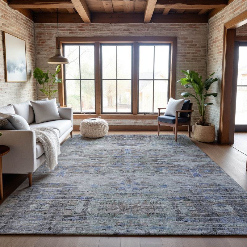 Premium Machine Washable Konopka AMF1112 Modern Rug, Rectangle 8' x 10'
