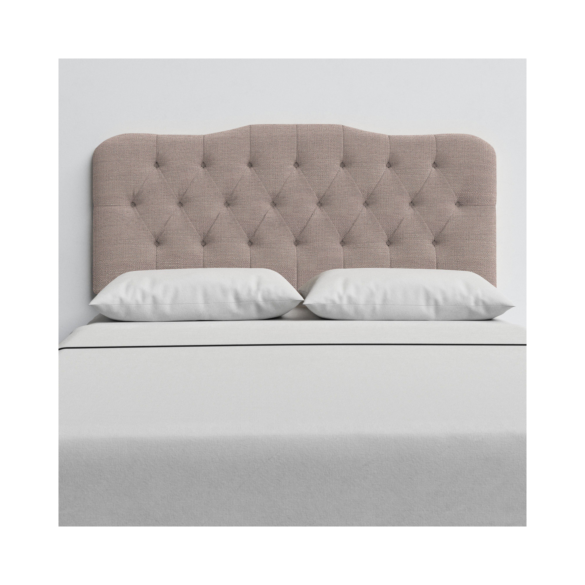 Rodan Upholstered Headboard, Classic Grey Linen, Queen