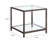 Black Nickel 1‑Shelf Glass Top End Table