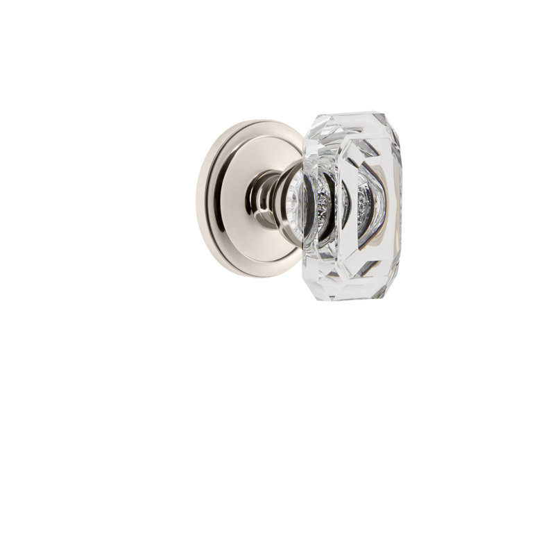 Bouton de porte Grandette Circulaire Rosette, 2 3/4", Nickel poli