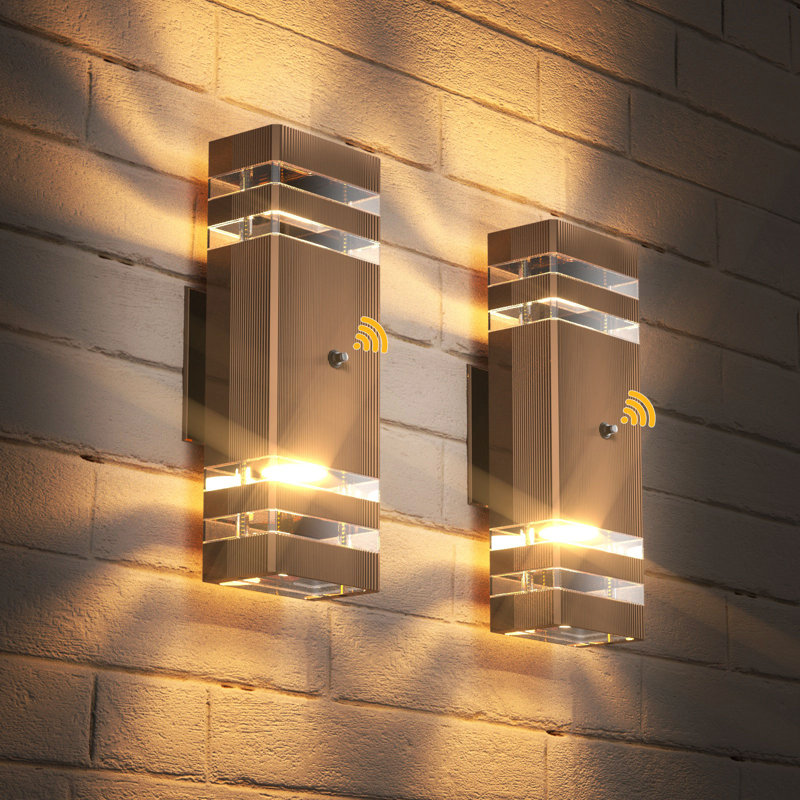 Outdoor Wall Lamp From Dusk To Dawn, Ip44 Waterproof Upper And Lower Porch Light, Modern Outdoor Light, Suitable For Home Porch, Garden, Courtyard, Terrace (Bulb Not Included)