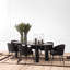 Dining Table Mogador S Black Veneer - Legs-425081525-425081522