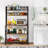 5-Tier Industrial Storage Shelves, Free Standing Kitchen Bakers Rack with Hutch