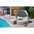 Patio Furniture Round Outdoor Sectional Sofa Set Rattan Daybed Two-Tone Weave Sunbed With Retractable Canopy, Separate Seating And Removable Cushion-930667269