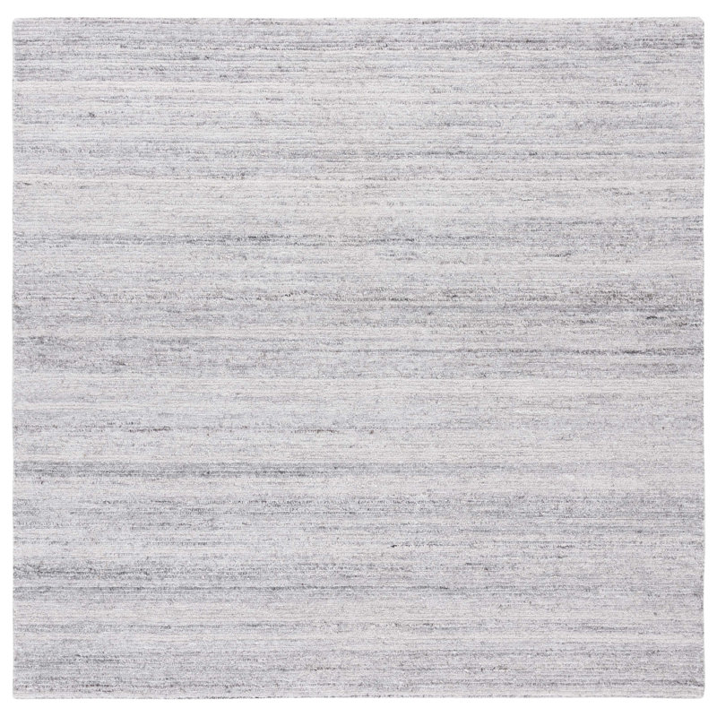 Tiaisha Hand Tufted Performance Striped Rug, Square 6'