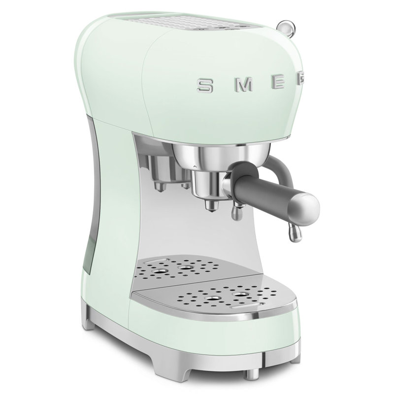 Smeg ECF02 Espresso Machine With Steam Wand, Pastel Green