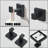 5 Pcs Black Bathroom Hardware Set Stainless Steel Towel Bar Towel Racks Hooks
