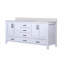 Meuble-lavabo double 72 po X P 22 po D, avec plateau en quartz blanc-2146049006