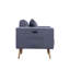 Linen Fabric Chair With USB Charging Ports Pockets & Pillows