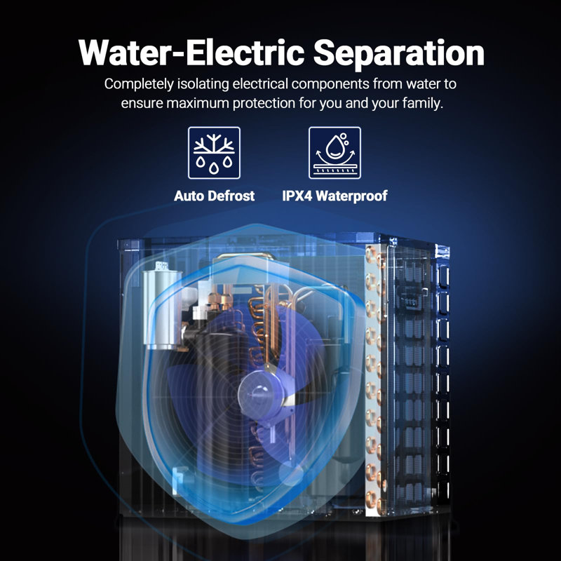 Pompe à chaleur pour piscine 7 500 gallons, Cop5,2 d'économie d'énergie 45% au-dessus du contrôle intelligent WiFi 110V
