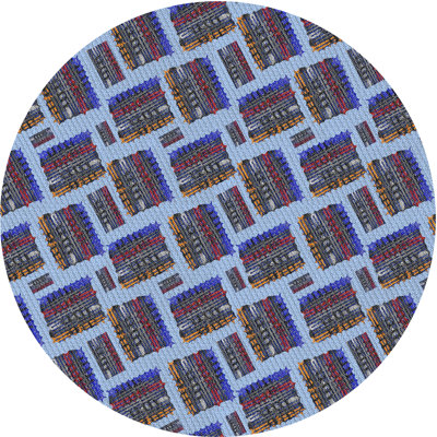 Tapis bleu/gris à tisser électrique