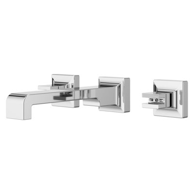 Verve 2-Handle 8 in. Widespread Wall Mount Bathroom Faucet without Handles with Ribbon Spout (Valve Not Included)