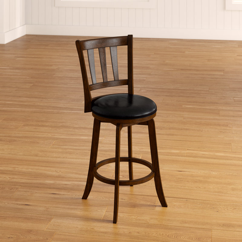 Tabouret pivotant Arisa, Tabouret de bar (siège d'une hauteur de 30 po), Ivoire / gris vieilli