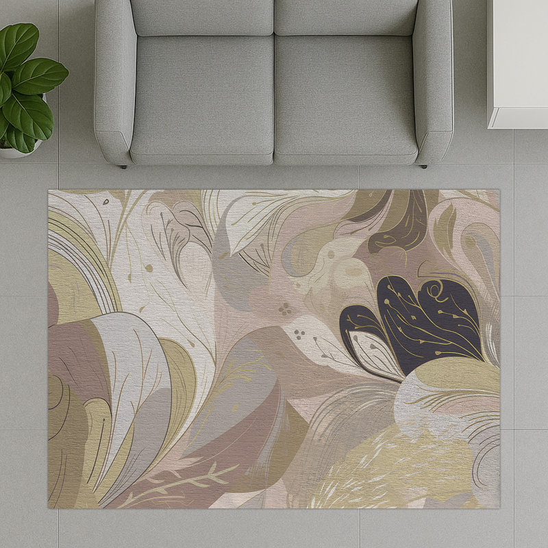 Abstract Area Rug, Runner 70 x 140 cm