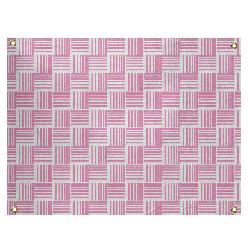 Tapisserie, H 59 po x l 80 po, Rose/blanc