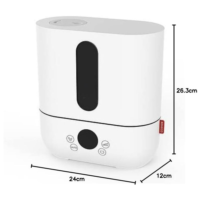 Boneco U250 Ultrasonic Air Humidifier White with Filter & Ionic Silver Stick - Touch LED Display, Cool Mist Air Aromatherapy Diffuser 3.5L