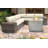 Lsi Fully Assembled 8 Pieces Sectional Seating Group With Sunbrella Cushions And Concrete Firepit-555228298