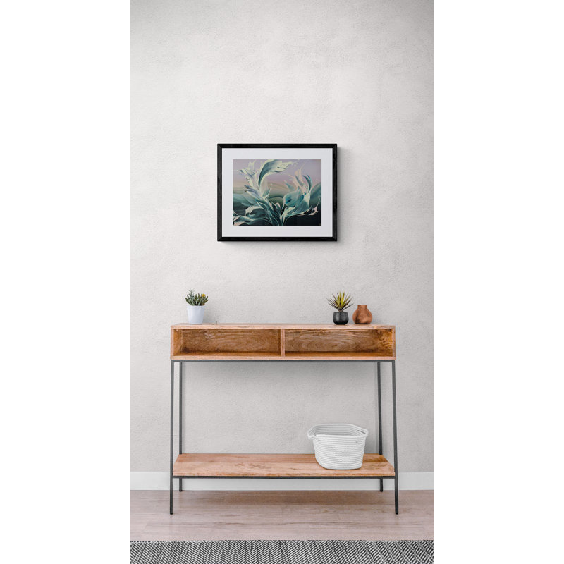 Swept Print by Novi Lim, Black Framed Canvas, 24" H x 32" W