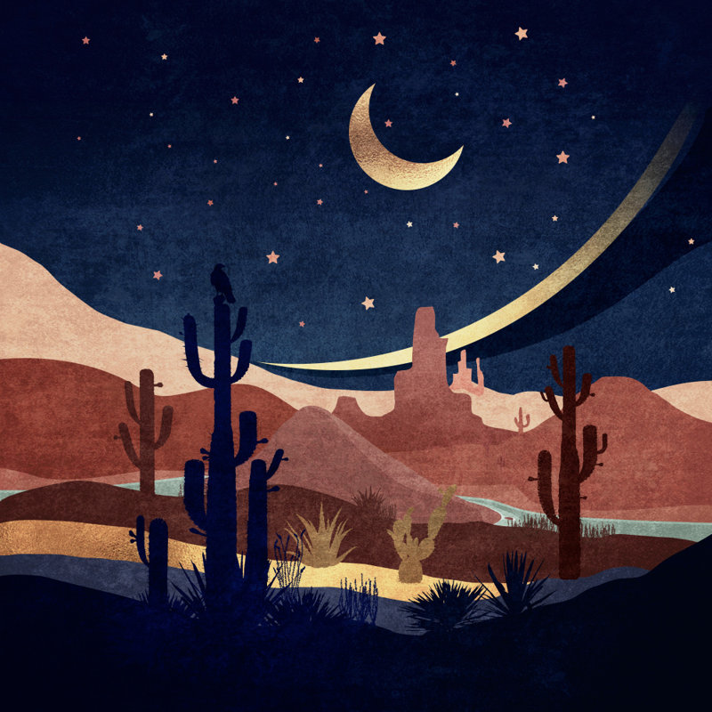 Western Night, 50.8 cm H x 50.8 cm W