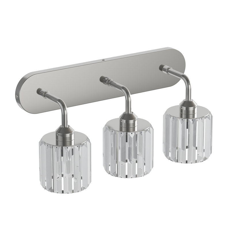 Éclairage de meuble-lavabo à intensité variable, Chrome poli, Trois lumières