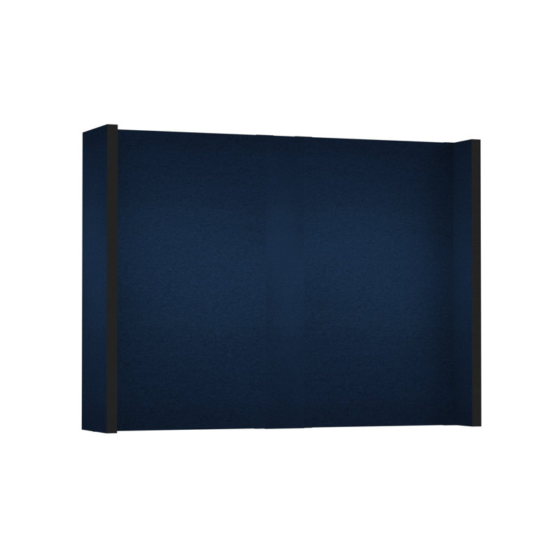 Ensemble mural modulaire de 7 pi de hauteur Everpanel - Bordure noire, Bleu foncé, 108"
