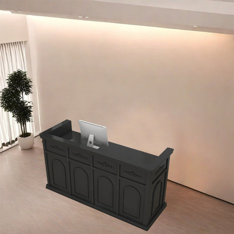 Bureau de réception de style champêtre, Noir, noir, noir, noir