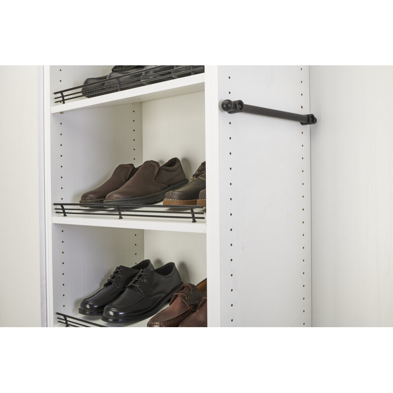 Sliding Valet Rod For Custom Closet Systems, 1" H x 1.14" W x 13.87" D