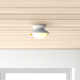 Jason Single Light Glass Flush Mount