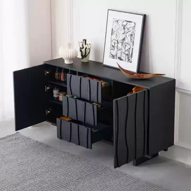 Buffet noir Living Room, H 33,46 po x l 47,24 po x P 15,75 po