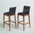 Upholstered Counter Stool with Solid Wood Frame-911119225-823577233