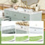 Meuble-lavabo vert 36 po avec rangement moderne