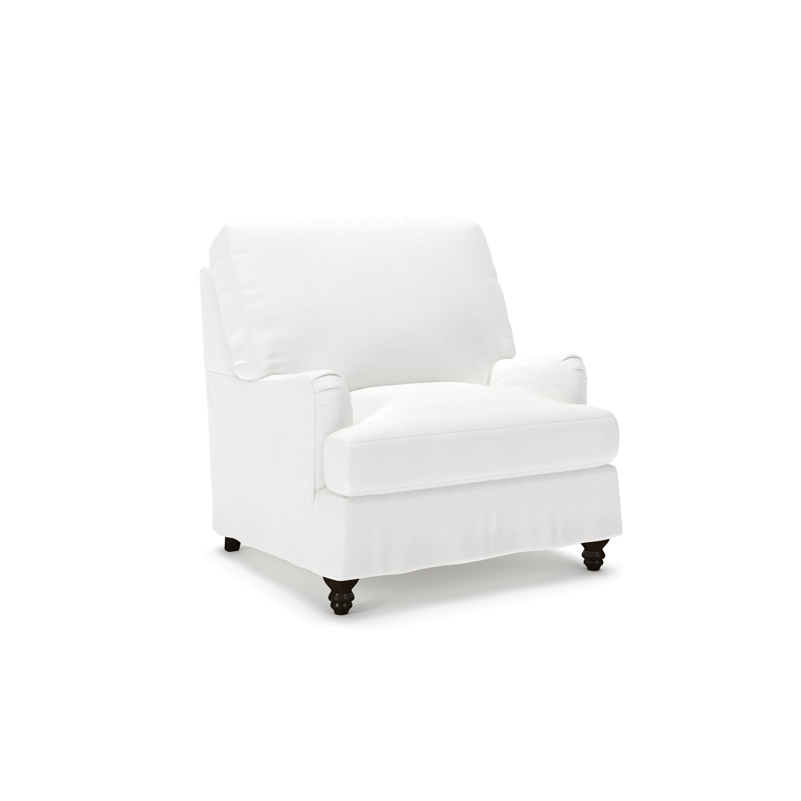 Walters Slipcovered Chair, Bayou Off White Canvas