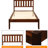 Twin Wood Platform Bed With Headboard, Solid Slat Foundation   Size Bed, Headboard And Robust Support